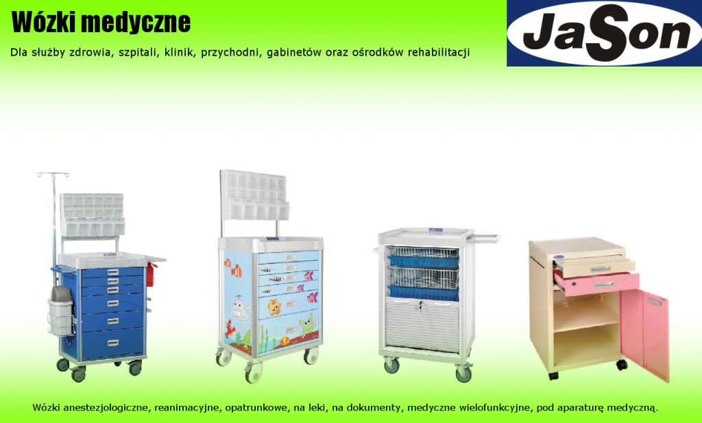 Wózki medyczne dla szpitali, klinik, przychodni, gabinetów